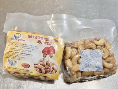 roasted salt cashew nuts unpeel shell (vaccum bag 250gam)