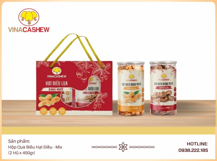 Hạt điều rang muối - Combo lụa vàng 450g