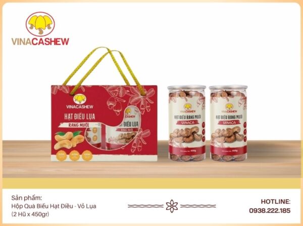 Hộp Quà Tặng Hạt Điều - Vỏ Lụa 450gr