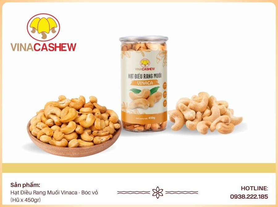 Hạt Điều Rang Muối Bóc Vỏ - Hũ 450gr