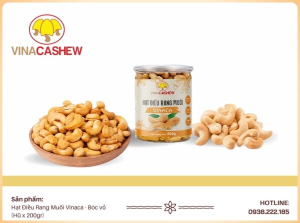 Hạt Điều Rang Muối Bóc Vỏ - Hũ 200gr