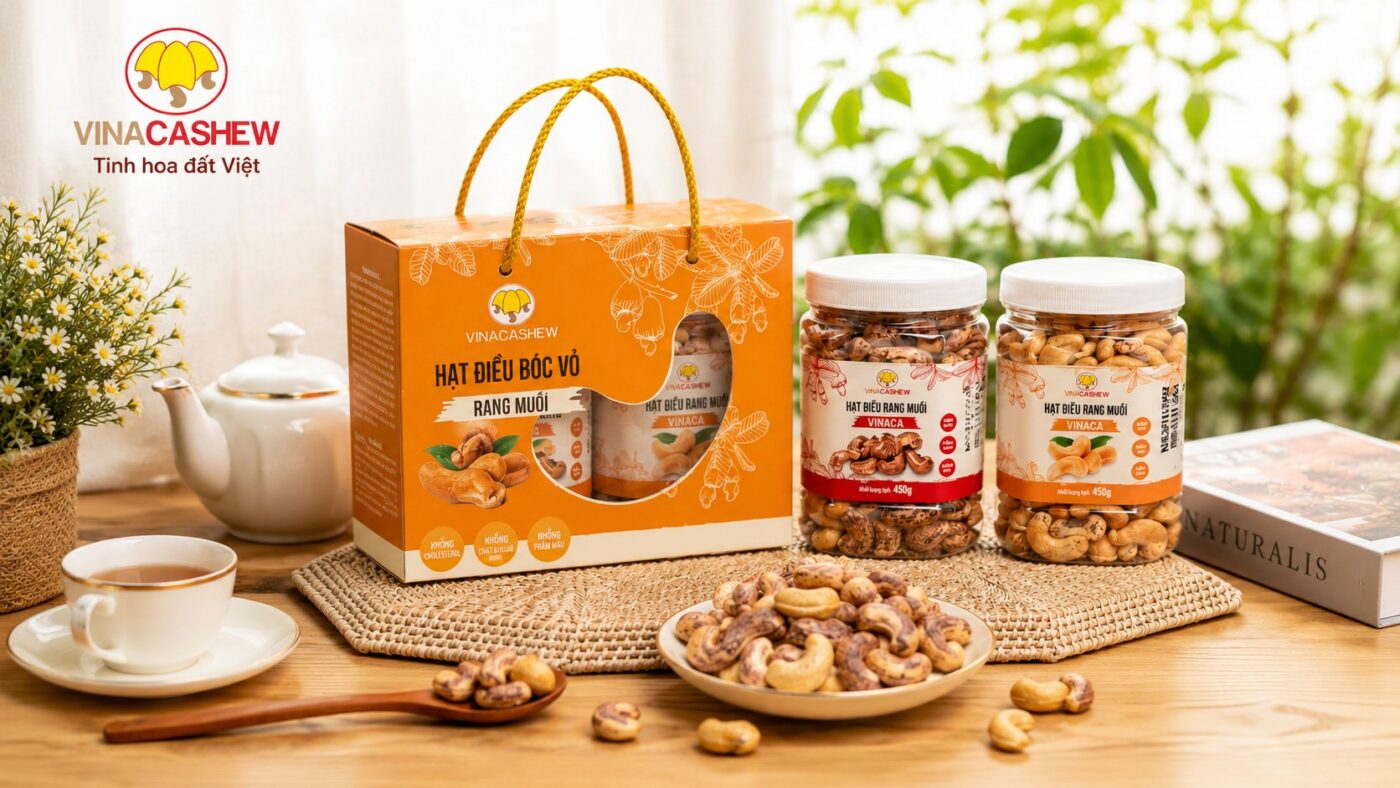 Quà tặng sức khỏe từ hạt điều – Sang trọng và nhiều ý nghĩa Quà tặng sức khỏe từ hạt điều